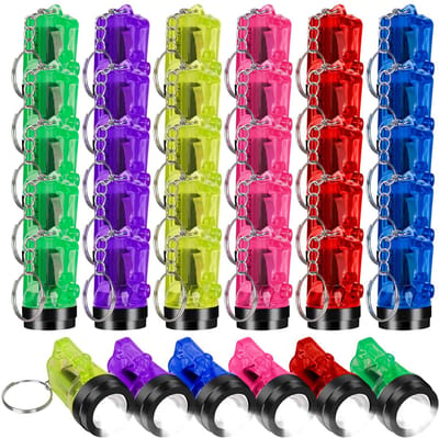 longziming -Mini LED Zaklampen – Compact – Draagbaar en Duurzaam – Met Sleutelhanger – Leuk & Praktisch Cadeau – 30stuks