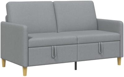 vidaXL - Sofa - met - Opbergruimte - Lichtgrijs - 152 - x - 78 - x - 87 - cm - Polyester