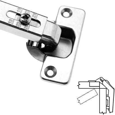 Dailygoods- Hoekscharnier 135° - Opvouwbaar - Verborgen - Zinklegering/Staal - Set van 4 - Inclusief bevestigingsschroeven - Deurscharnier
