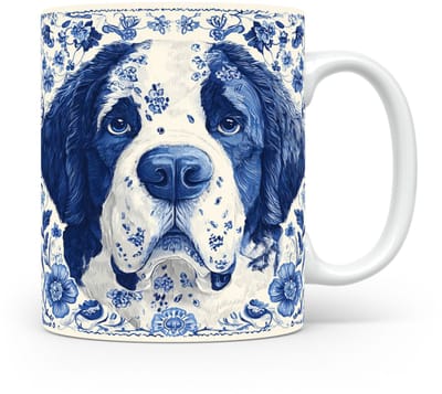 Mok Saint bernard Beker voor koffie of tas voor thee, cadeau voor dierenliefhebbers, moeder, vader, collega, vriend, vriendin, kantoor, opa, oma, hond, kerst, sinterklaas, verjaardag