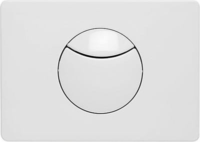 Plieger Donau Bedieningspaneel – Bedieningspaneel Toilet – 2 Knoppen Rond – Bedieningspaneel Wit
