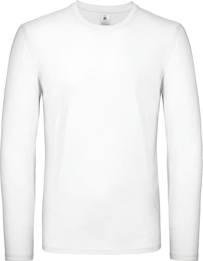 B&C #E150 Men's T-shirt long sleeve CGTU05T - White - L