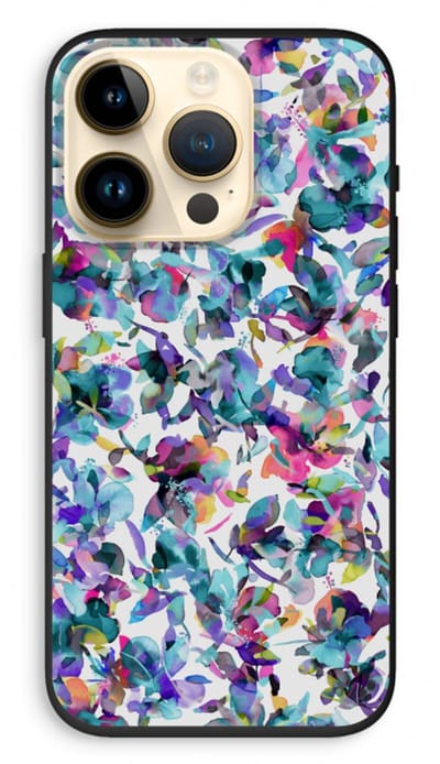 Case Company® - Hoesje geschikt voor iPhone 14 Pro hoesje - Hibiscus Flowers - Biologisch Afbreekbaar Telefoonhoesje - Bescherming alle Kanten en Schermrand