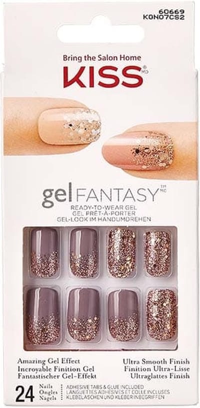 Kiss Gellak Gel Fantasy Nails - Kunstnagels - 28 stuks - Nepnagels - Rush Hour