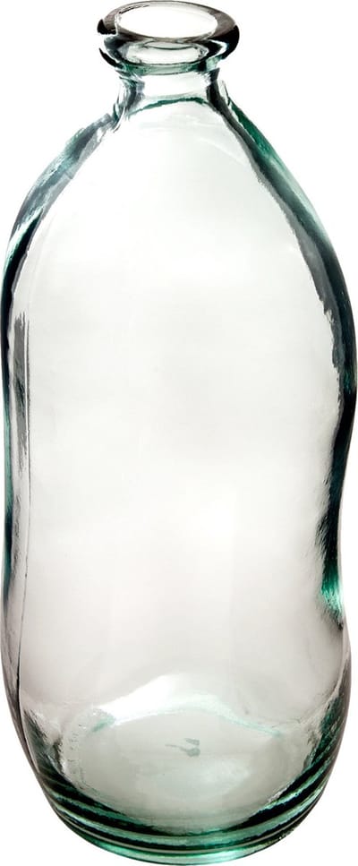 Atmosphera bloemenvaas Pisa - Organische fles vorm - helder transparant - glas - 36 x 15 cm