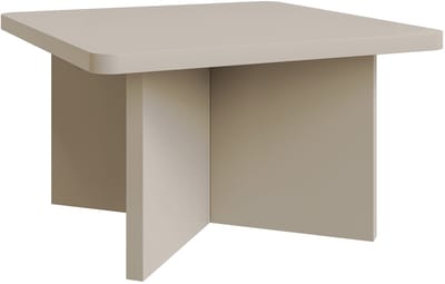 Selsey Qubeo – Salontafel 60 cm, vierkant met kruisframe, kasjmiergrijs