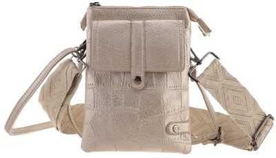 Festival tasje | licht | Compact | Klein schoudertasje | Champagne telefoontasje | TYLER- Dames tas- Moederdag