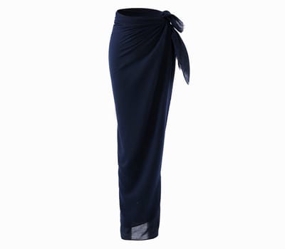 Emilie collection - pareo - marineblauw - lang - viscose mix