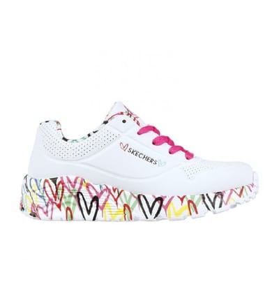 Skechers Uno Lite 314976L-WMLT, voor meisje, Wit, Sneakers,Sportschoenen, maat: 39