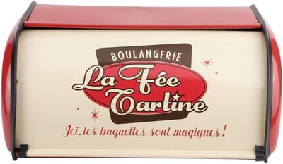 Metalen Broodtrommel - Brooddoos Keukenopslag - Brood Vers Houden - Grote Capaciteit - 39 x 26 x 17 cm - Rood