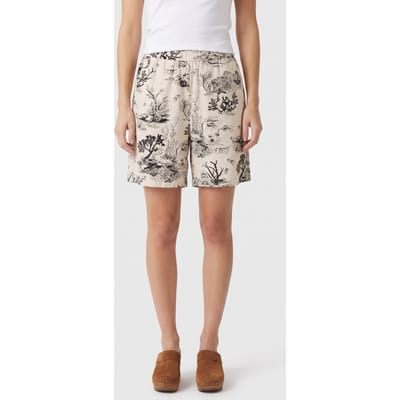 ARKET Ellie Shorts Aop Beige Size: 34 | Shorts Outlet | Dames | Zwart