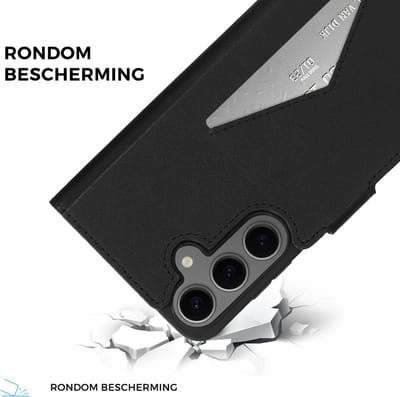 Mobiparts Classic Wallet hoesje geschikt voor Samsung Galaxy S24 Plus met 1 Screenprotector van Gehard Glas - Zwart