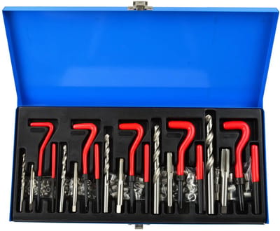 131-delig Schroefdraad reparatie set met Helicoil draad - Schroedraad tap set M5, M6, M8, M10, M12 - Schroefdraad reparatieset Metrisch