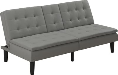 MAINE Slaapbank met Relaxfunctie - Grijze Stof - 190 cm