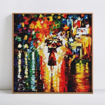 Peinture Diamant Paysage Décoration de Maison Point de Croix Broderie Diamant 30x30