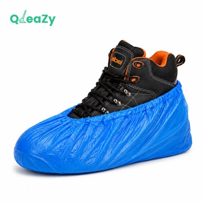10x blauwe schoenhoesjes - Waterdicht - Universeel pasbaar schoenhoesje - Waterdichte regen overschoenen / overschoen - Schoenhoezen - Schoenovertrek wegwerp - Set schoenen hoesjes - One size