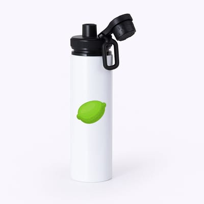 Hacebo® - Limoen waterfles met draaidop zwart - Fruitschaal - Fruit liefhebbers - Vrucht - citrus - gezond eten - water fles - 850ML