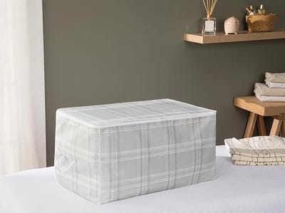 English Home opbergtas - Opbergzak - 2 Stuks - 74x46x46 cm - grijs