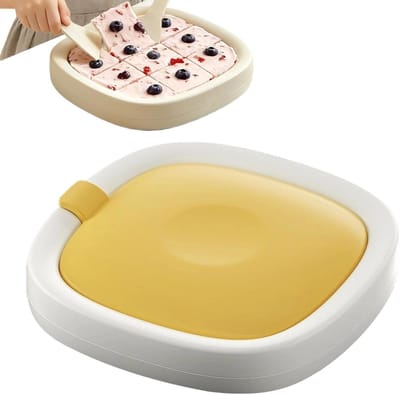 IJsrol Machine - Dessert Maker - Zelf Desserts Maken - Stroomloos Vriezer Gebruik - 22.7 cm - Geel