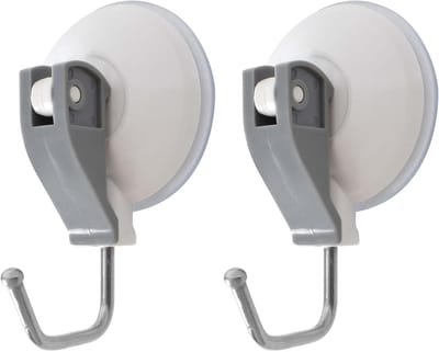 Dailygoods- Zuignap Set van 2 - Herbruikbare Zuignap - Waterdichte Zuignaphaken - Voor Badkamer/Keuken - Zware Muurhanger - Siliconen en Kunststof - Haak