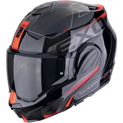 Scorpion Exo-Tech Evo Traveller Black-Red - Systeemhelm - Maat XXL - Motorhelm - ECE 22-06 gekeurd