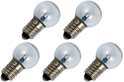 Signaallamp E10 3.6V 0.9W - 250 mAh - 5 stuks - G17 Gloeilamp Ø17mm - 30mm - 2500K - Dimbaar