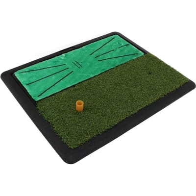 2 in 1 Golf Trainingsmat Anti-Slip Dubbel Turf Golf Slagmat Velvet 10mm Technisch Gras blue