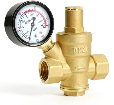 Dailygoody - Waterdrukregelaar - 3/4 inch DN20 - Verstelbare Drukmeter tot 1.6 MPa - Voor Tuin en Irrigatie - Eenvoudige Installatie - Geschikt v
