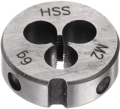 Dailygoods - QUARKZMAN Rond snij-ijzer, metrisch M2 x 0,4 schroefdraad (rechtse schroefdraad), hogesnelheidsstaal (HSS) snijijzer reparatiegereedschap