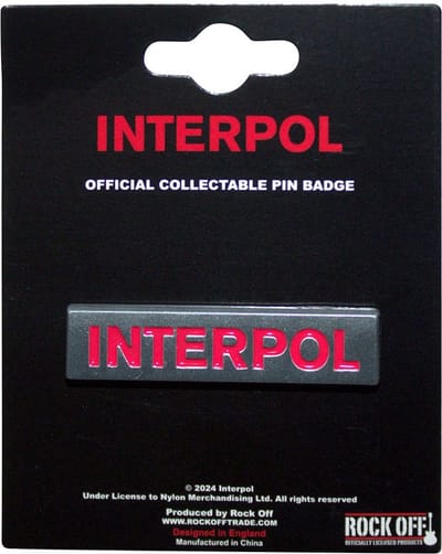 Interpol - Text Logo Pin - Zilverkleurig