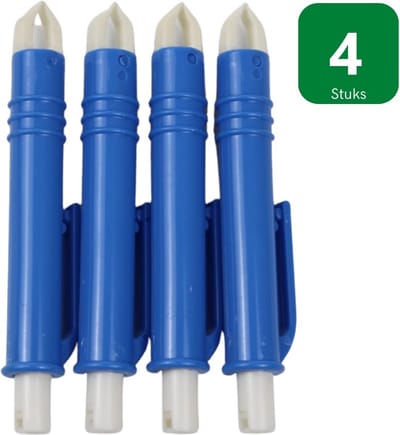 Tekentang voor Mens en Dier - Blauwe Tekenverwijderaar - Plastic Tekenpincet - 4 Stuks