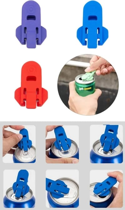 Blik sluiter - can lock - afsluiter - deksel - blikjes opener en sluiter - blikjes cover - anti insect - festival dop - herbruikbaar - set van 2 - blauw - IXEN