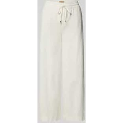 Wide leg stoffen broek met verkort model, model 'ALM'