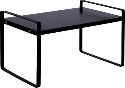 QUVIO Keukenkast organizer – Keukenkastorganizer – Plankinzet- Keukenkast rek- Keukenkast rekje – Keukenkastjes organizer – Keukenkastjes rek – Keukenkastjes organizer – Metaal – 31 cm - Zwart