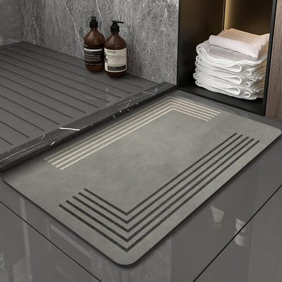 Badkamer Absorberende Vloermat Diatomeeënaarde Kussen Toilet Voetmat Toiletdeur Antislip Huishoudelijk Sneldrogende Badmat 40*60CM gray