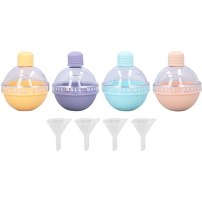 4 Moules à Hockey pour Ampoules Lumineuses Sûrs Sains Couleur Bonbon Ajouter de la Saveur Faciles à Démouler Moules à Glace pour Whisky