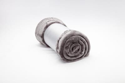 Fleece Plaid Flannel Myrthe - 130x170cm - Antraciet - Lekker zacht en warm