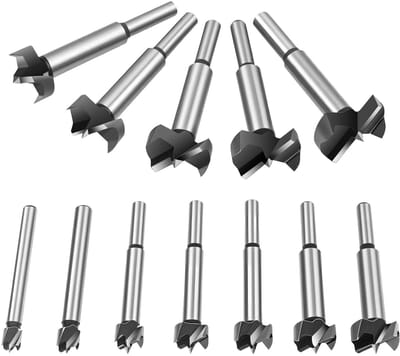 Dailygoods - Forstner Boor Set - 12 Stuks HSS Boor Bits - Voor houtbewerking - Diverse diameters van 10-35mm - Geschikt voor hout - Professionele kwal...