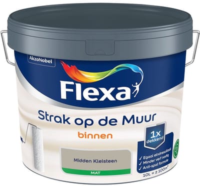 Flexa - Strak Op De Muur Binnen Mat - Midden Kleisteen - Mengverf - 10 L