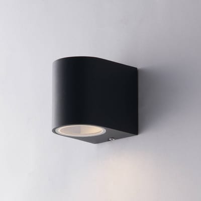F.A.N. Europe Buitenwandlamp ONE, antraciet, hoogte 8 cm, metaal, IP54