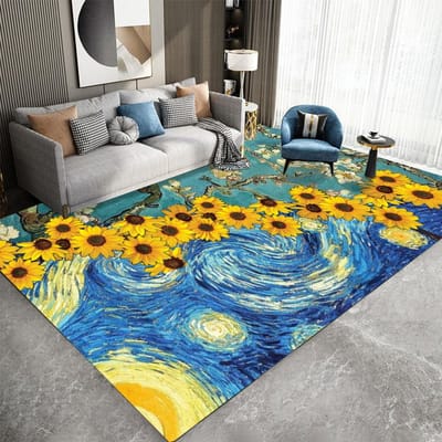Van Gogh Olieverf Luspool Tapijt Artistiek Meesterwerk Vloerkleed voor Woonkamer Slaapkamer Entree Huisdecoratie Matten 50X80CM