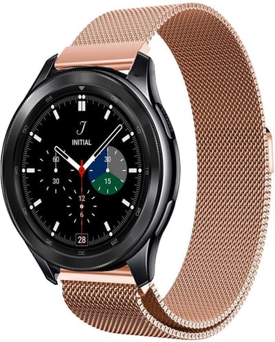 Bandje geschikt voor Samsung Watch 4 Classic 46 mm - Roségoud Milanese Band