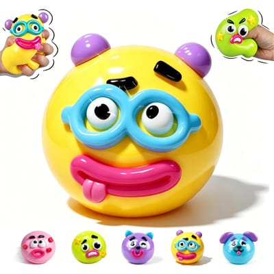 Nieuwe Doe-het-zelf Smushers Squishy Curiositeiten Hondengezicht Verwisselaar Squishy Speelgoed Zachte Kneedbare Schattig Langzaam Rijzend Knijpspeelgoed Ontspannend Sensorisch