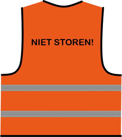 Niet storen hesje oranje