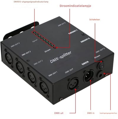 DMX512 Optische Splitter Fungert Als DMX512 Distributeur Voor Podiumverlichting 8 Kanalen Onafhankelijke Uitgangen Grootte Van Het Artikel 12 8 x 4 3 x 17 2 cm