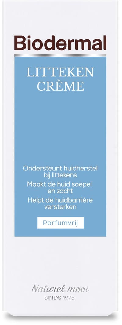 Biodermal Litteken crème, 75ml - Ondersteunt huidherstel bij littekens, Maakt de huid soepel en zacht, Helpt de huidbarrière versterken, Parfumvrij