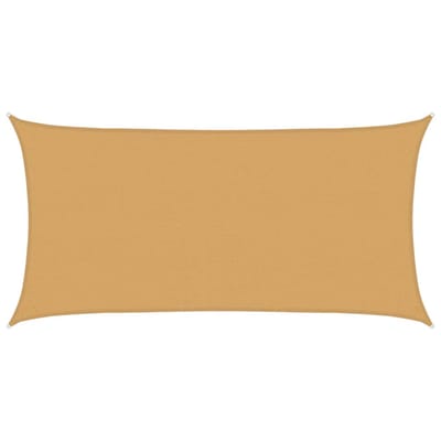 vidaXL - Zonnezeil - rechthoekig - 160 - g/m² - 2,5x5 - m - HDPE - zandkleurig