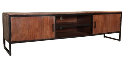 TV meubel walnoot mangohout 180cm Liv tv kast duurzaam mango massief hout tv-meubel