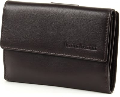 bruno banani Leren Portemonnee Cryptalloy Wallet Zip With Flap Brown Bruine
