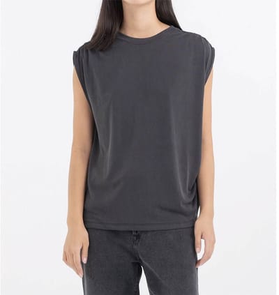 Replay W3026 .000.23586 Mouwloos T-shirt Grijs 2XS Vrouw